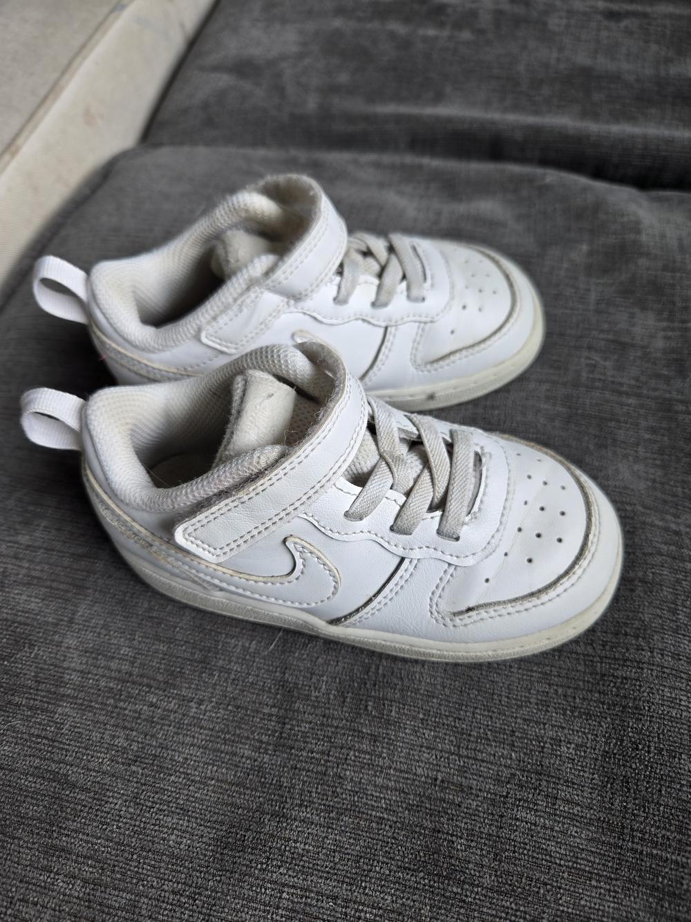 Nike Kids White Velcro & Lace Sneakers